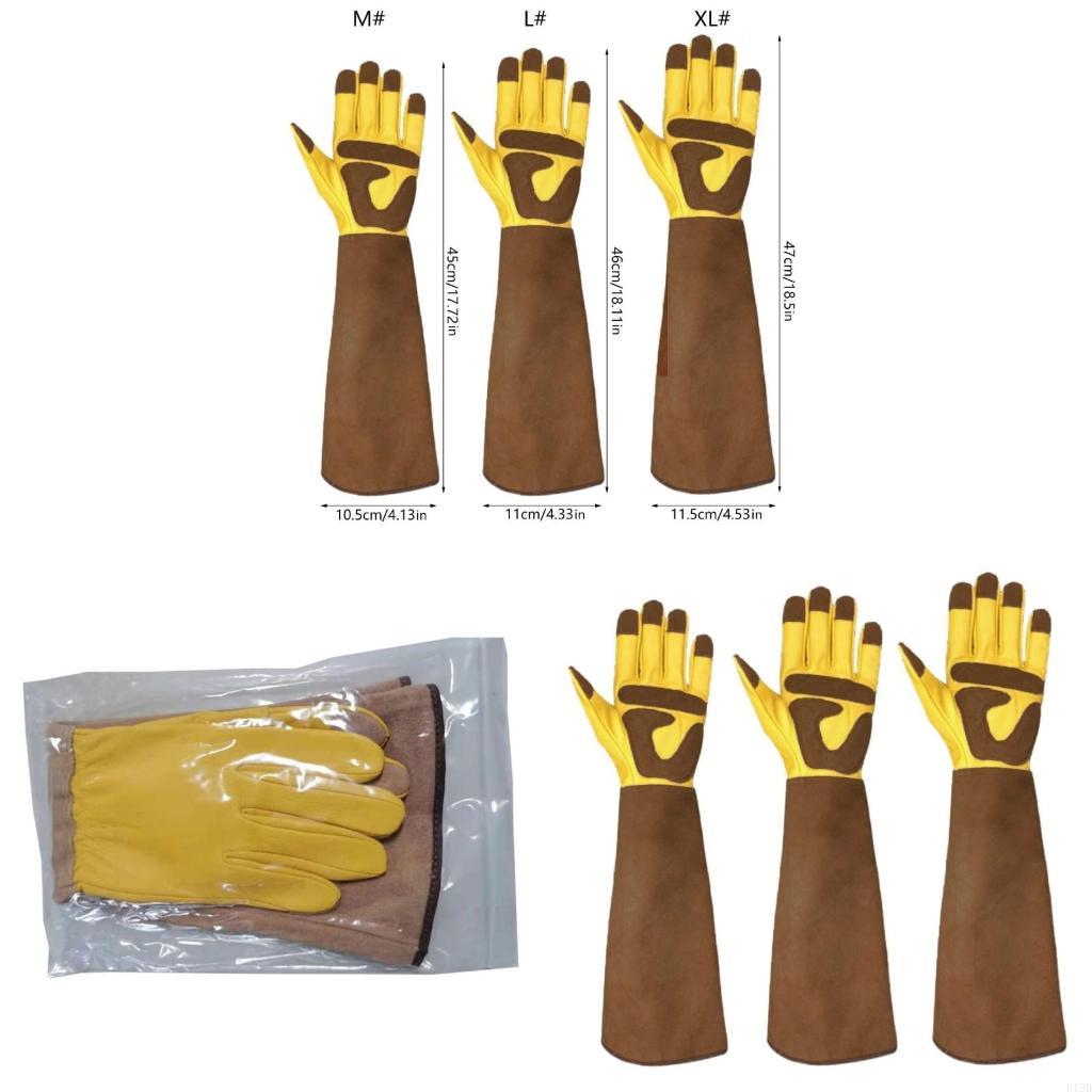 Garden Gloves Thorn Proof - Skórzane rękawice do przycinania róż F19B,