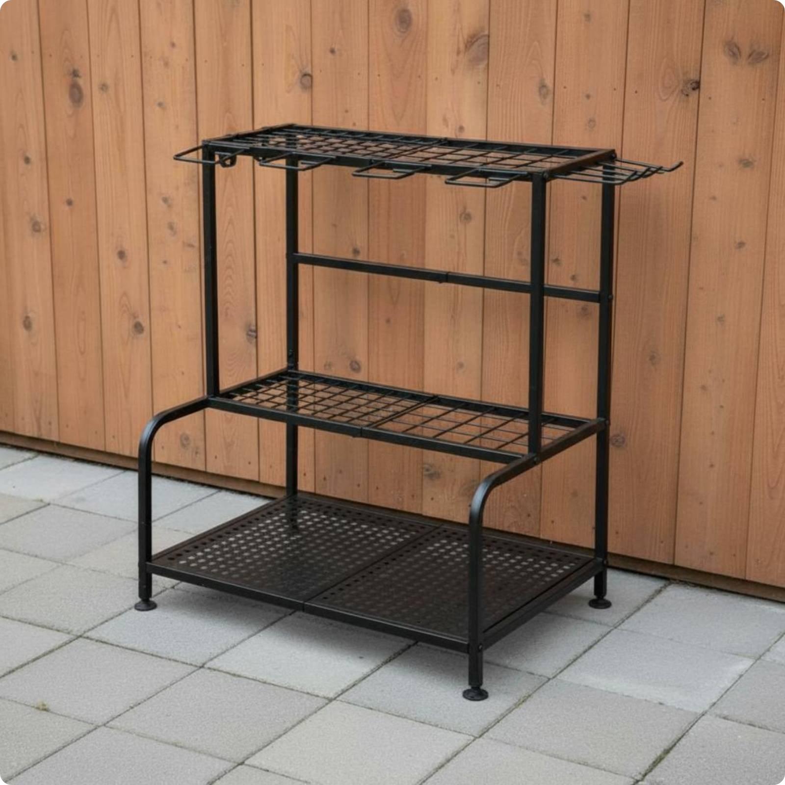 Gardening Tools Rack - Metalowy stojak na narzędzia ogrodowe z