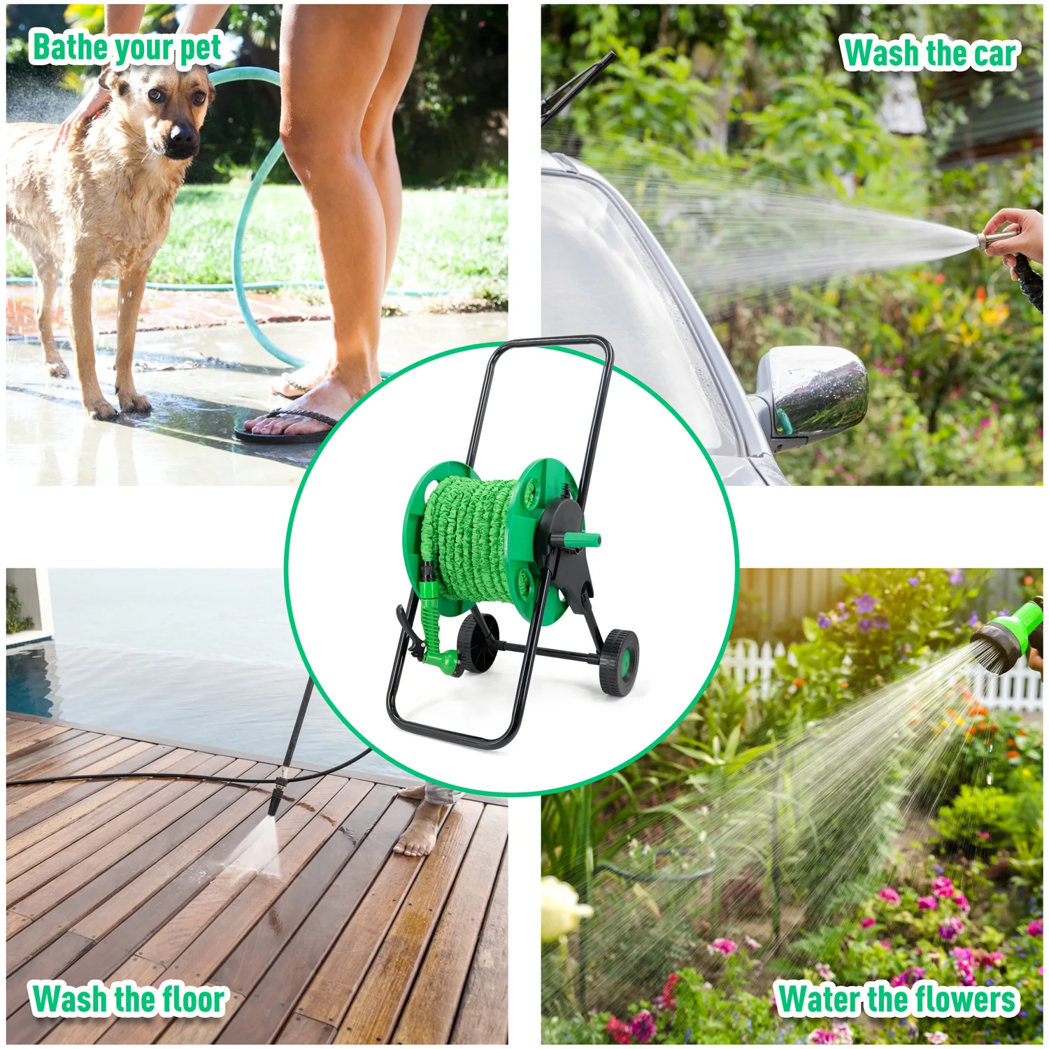 Gardening Tools Rack - Wysokiej jakości wózek na węże ogrodowe,