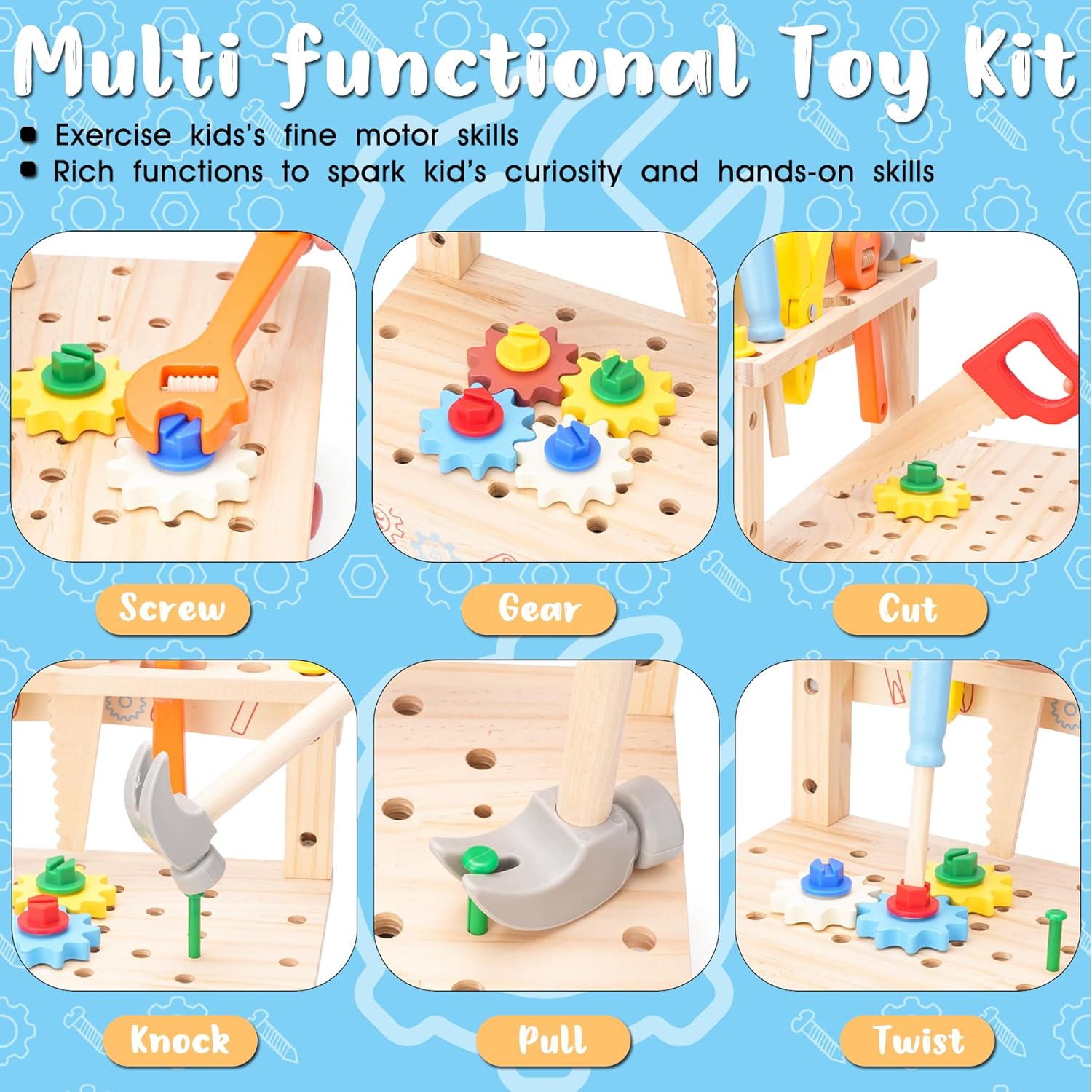 Drewniana warsztatka narzędzio – Gardening Tools For Toddlers recenzja i cena