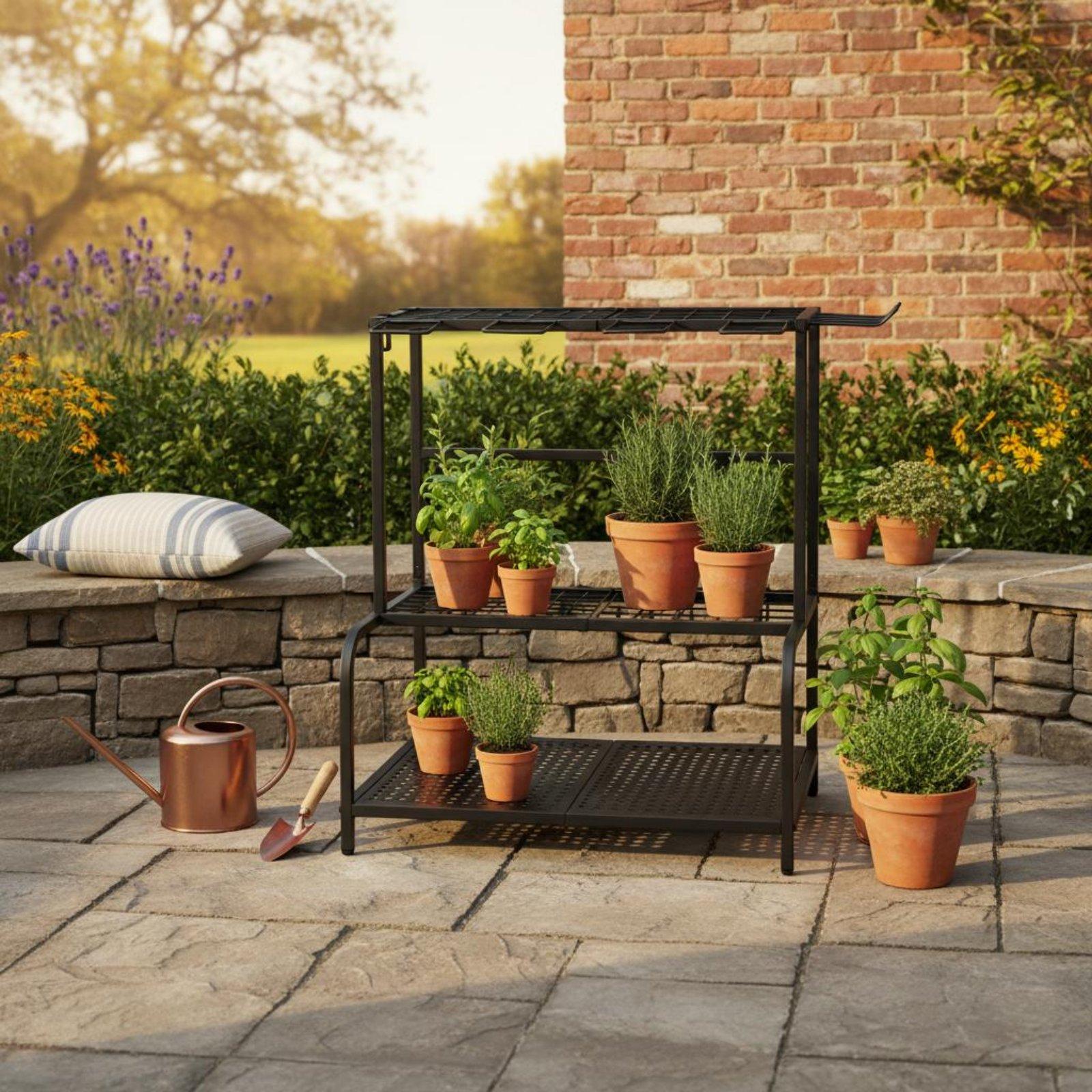 Metalowy stojak na narzędzia o – Gardening Tools Rack recenzja i cena