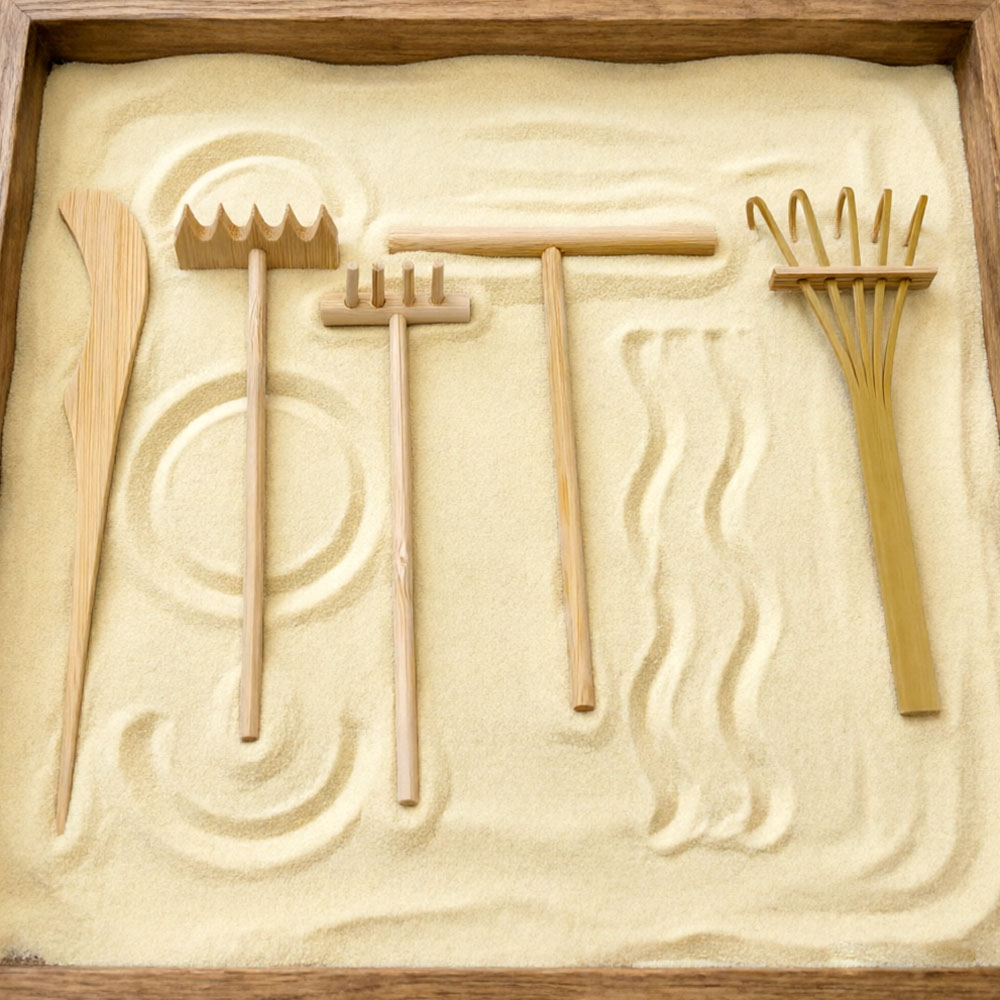 Zestaw 6 szt. bambusowych grab – Gardening Tools Drawing recenzja i cena